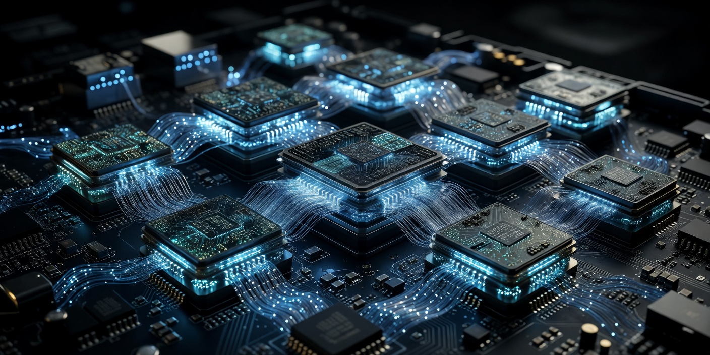 Microchips and computing processors processing autonomous agent swarm queries
